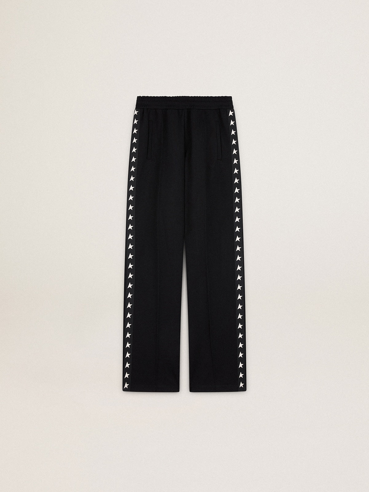 Golden Goose Women’s black joggers with white stars on the sides