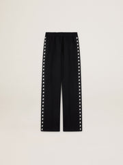 Golden Goose Women’s black joggers with white stars on the sides