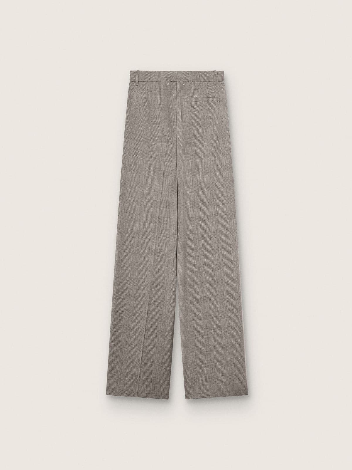 Golden Goose Women’s oversized pants in gray Prince of Wales check