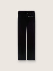 Golden Goose Women's slim-fit flared pants in black cotton velvet