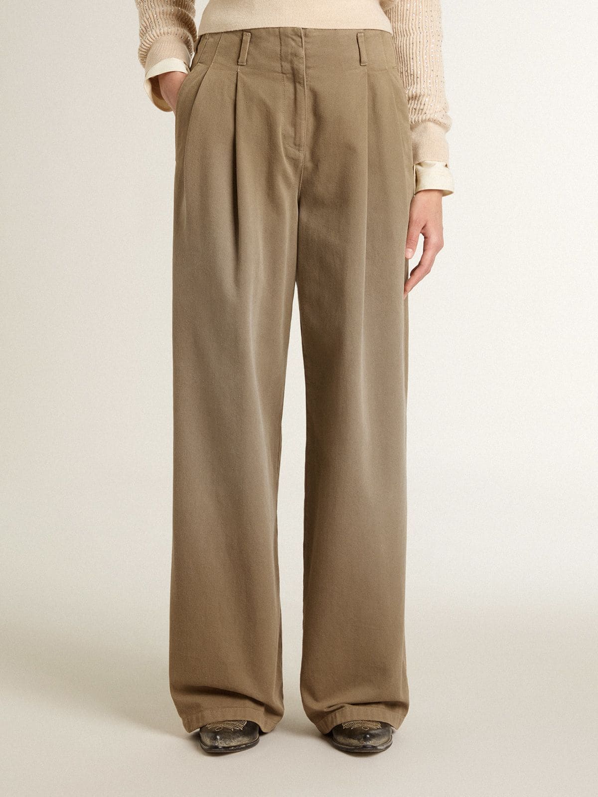 Golden Goose Women's khaki cotton pants