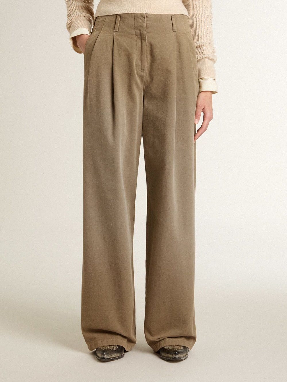 Golden Goose Women's khaki cotton pants