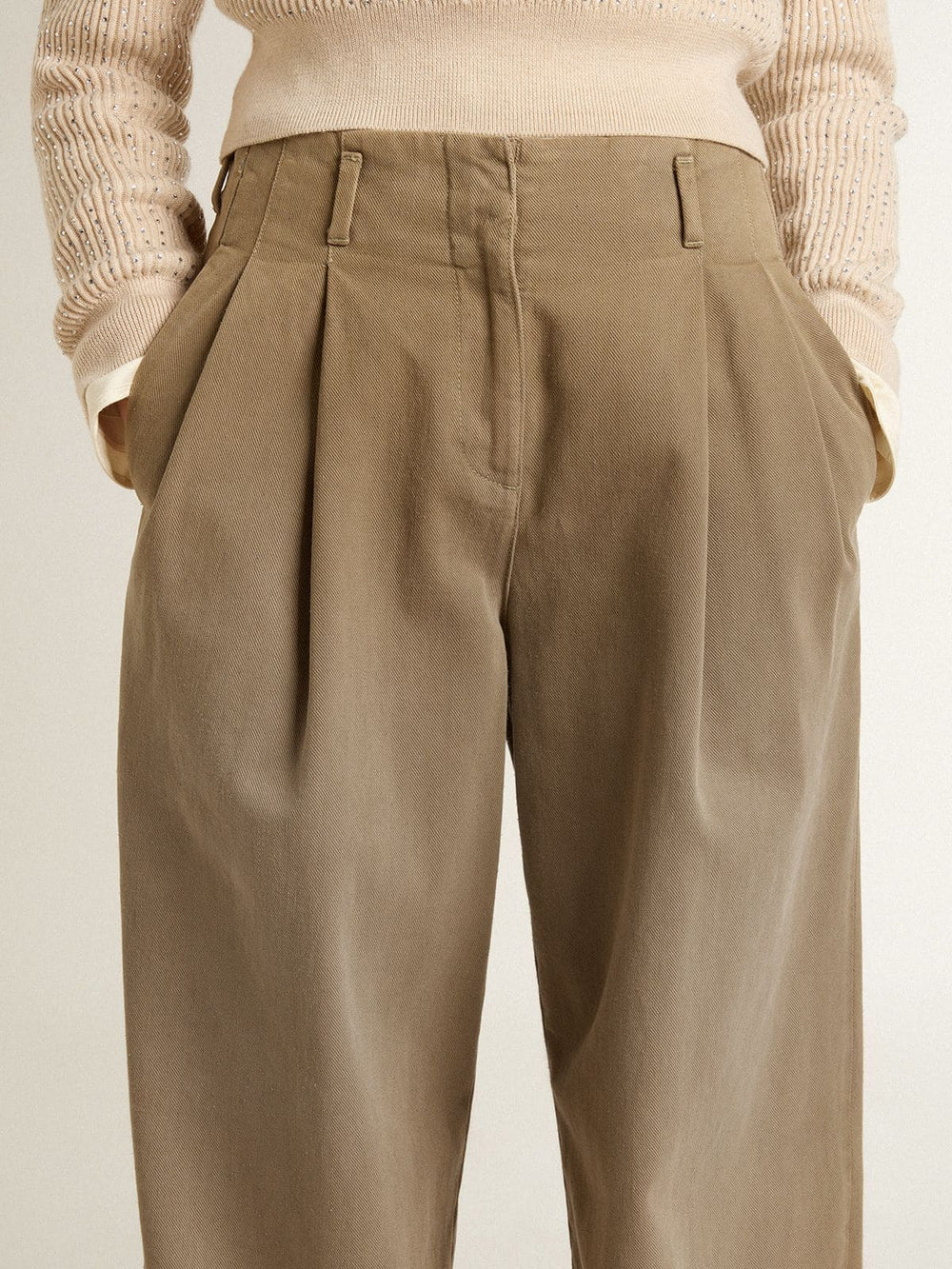 Golden Goose Women's khaki cotton pants