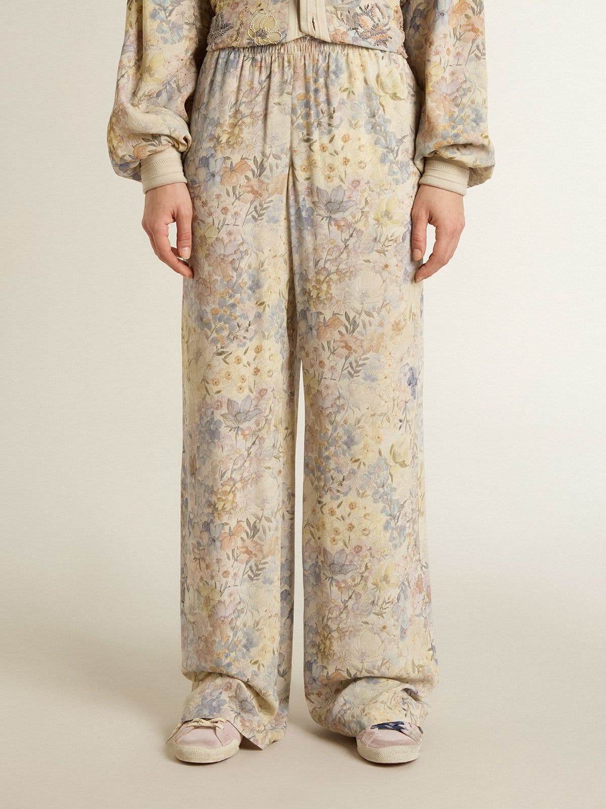 Golden Goose Women's multicolor joggers with floral print