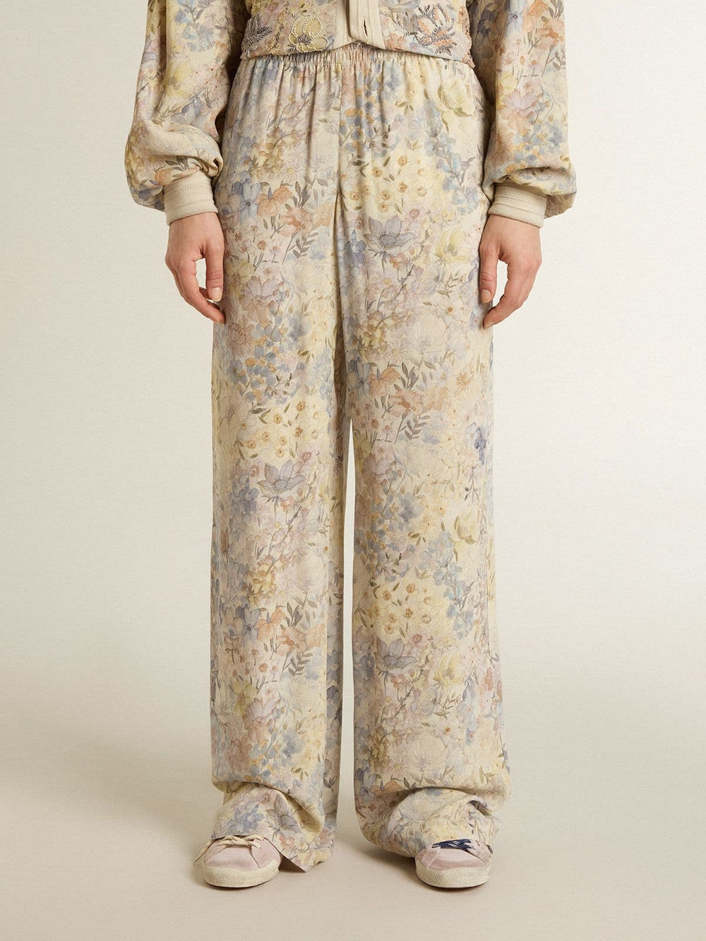 Golden Goose Women's multicolor joggers with floral print
