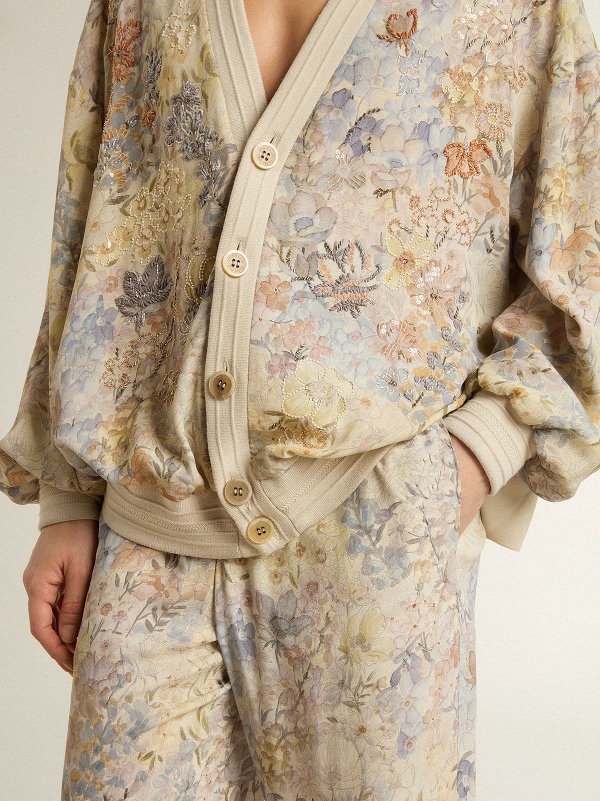 Golden Goose Women's multicolor joggers with floral print
