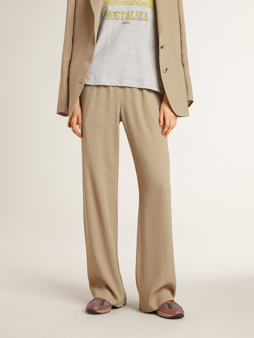 Golden Goose Women's travertine-colored joggers