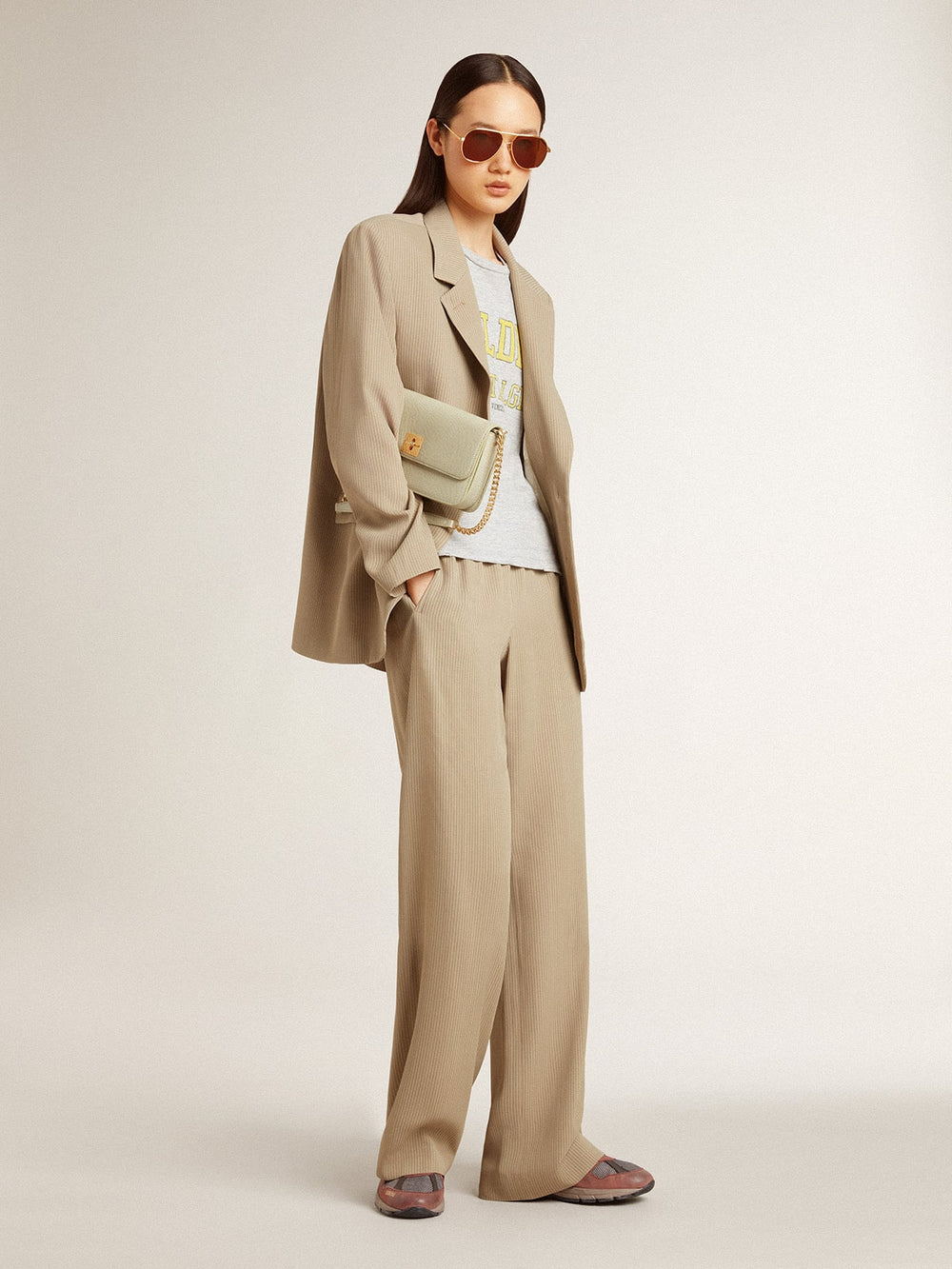 Golden Goose Women's travertine-colored joggers