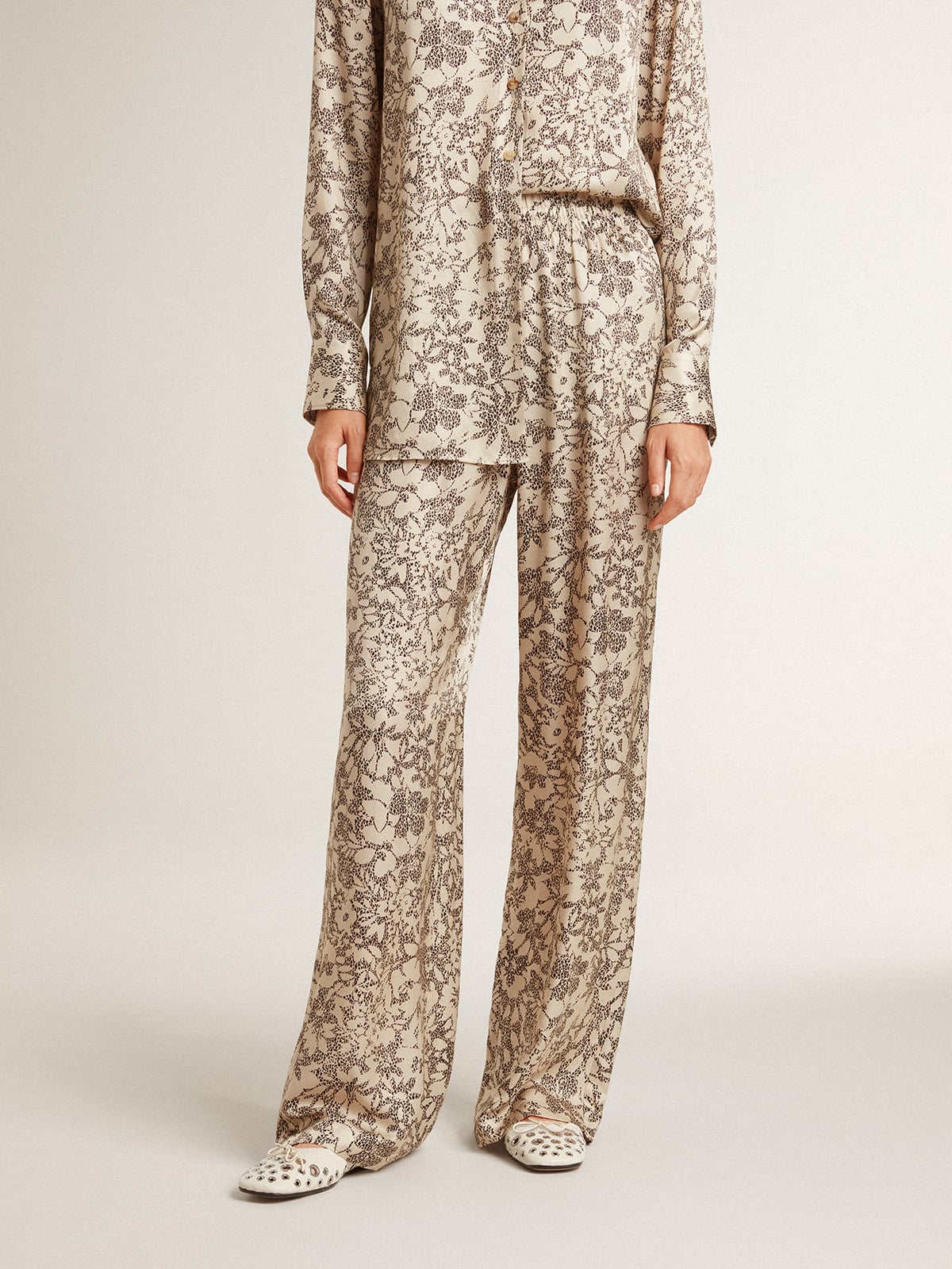 Golden Goose Women's joggers with floral print