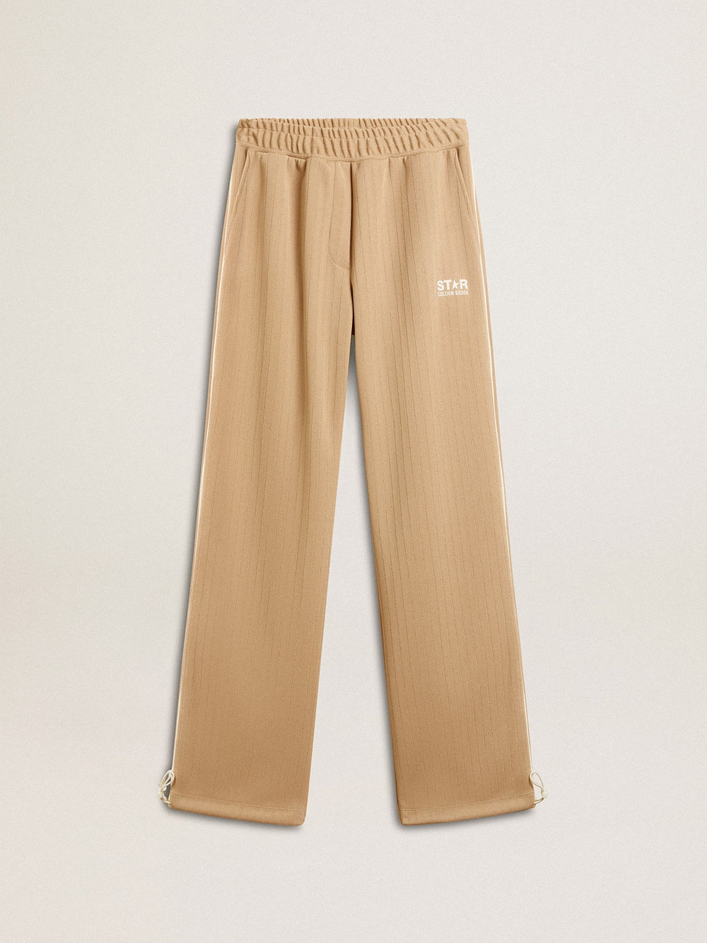 Golden Goose Women’s light beige joggers with white logo