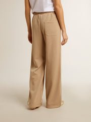 Golden Goose Women’s light beige joggers with white logo