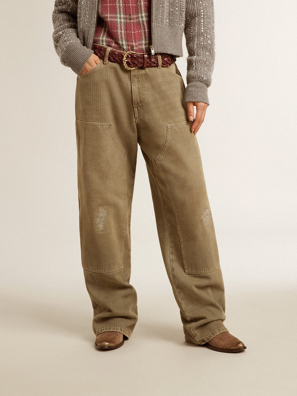 Golden Goose Women's distressed-effect cotton pants