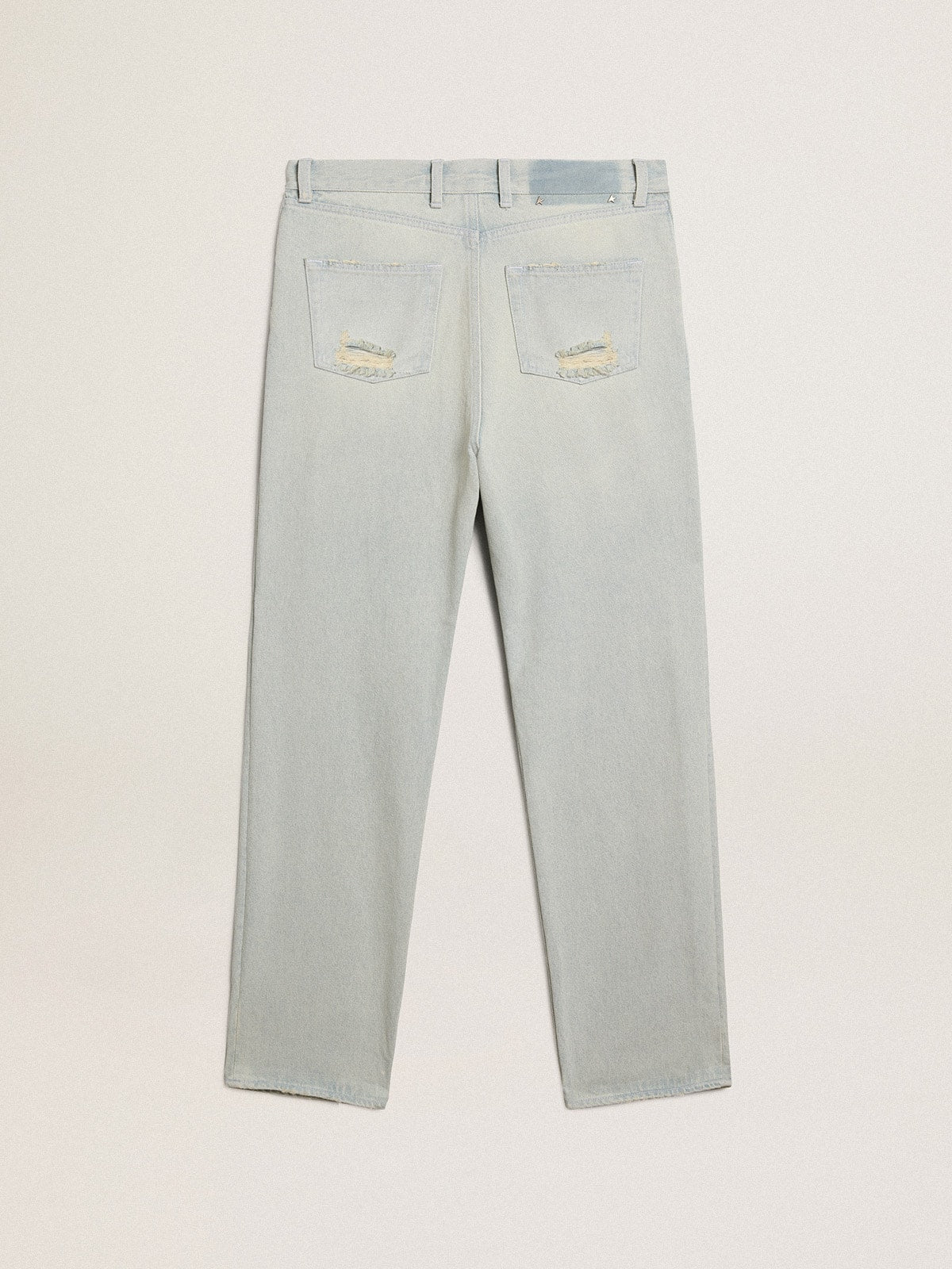 Golden Goose Women's bleached jeans with cabochon crystals