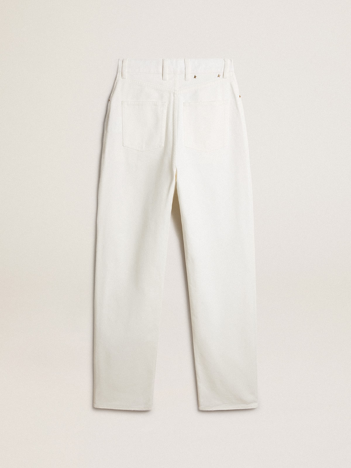 Golden Goose Women's optical white-colored cotton denim pants