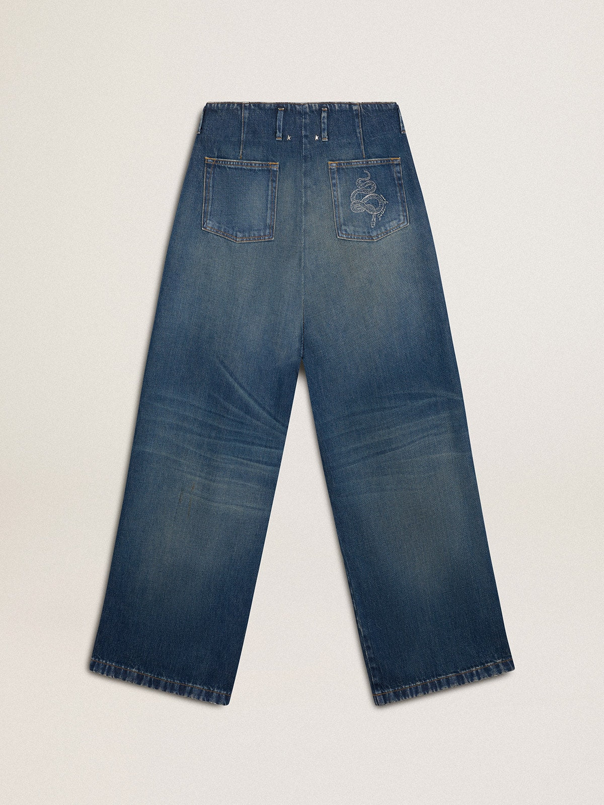 Golden Goose Women’s wide-leg medium wash CNY jeans