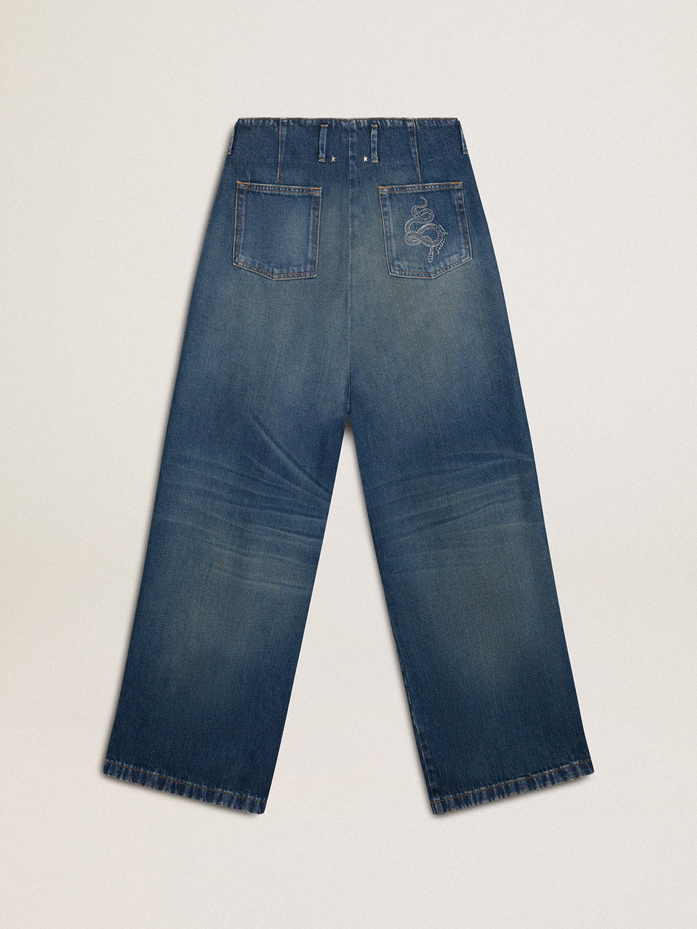 Golden Goose Women’s wide-leg medium wash CNY jeans
