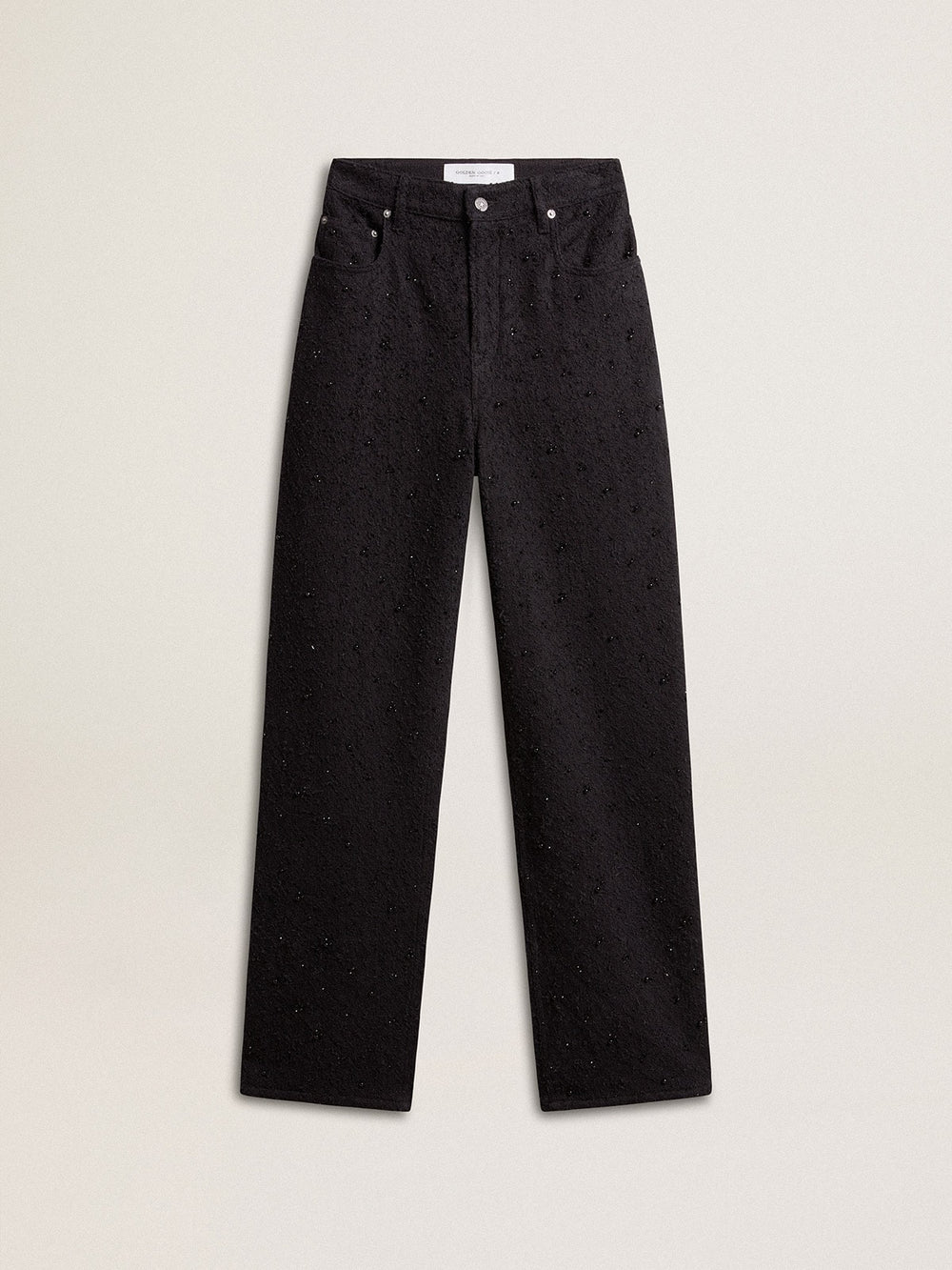 Golden Goose Women’s cotton denim pants with crystal and stone decoration