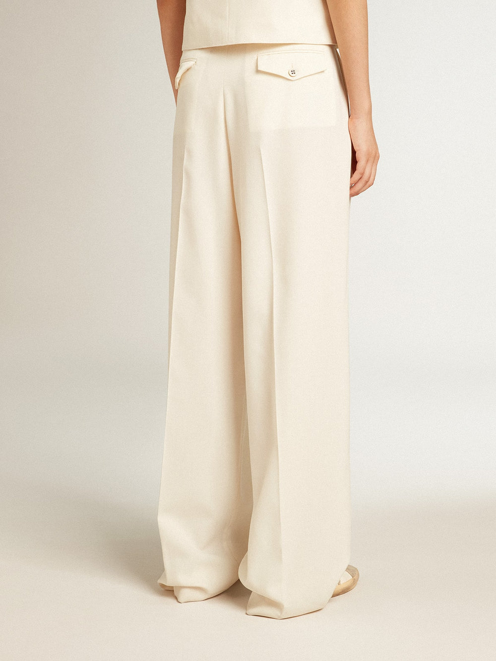 Golden Goose Women's joggers in aged white wool blend