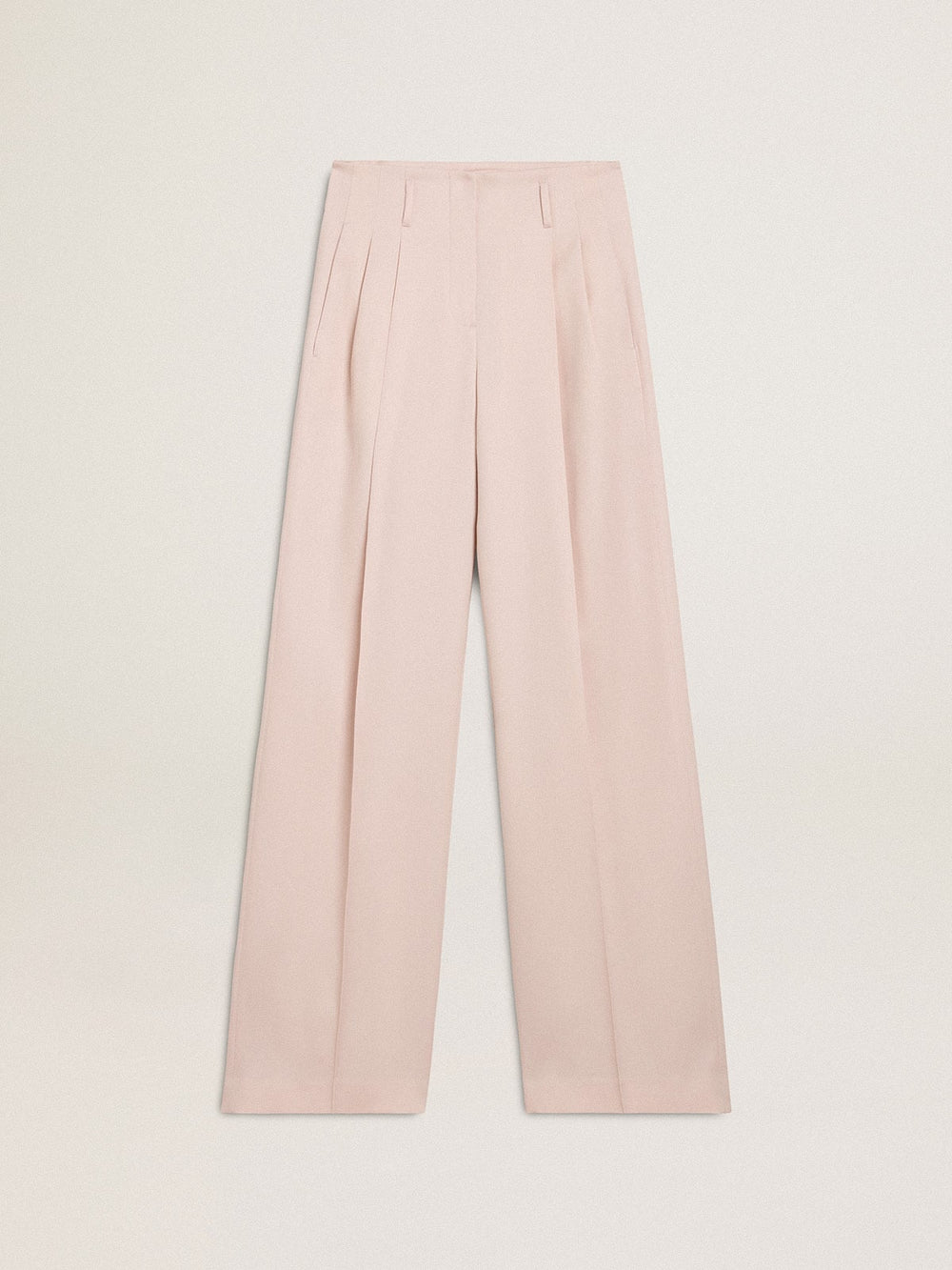 Golden Goose Women's pants in pink tailored wool fabric