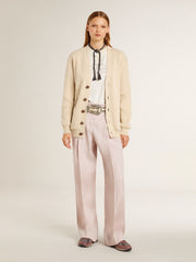 Golden Goose Women's pants in pink tailored wool fabric