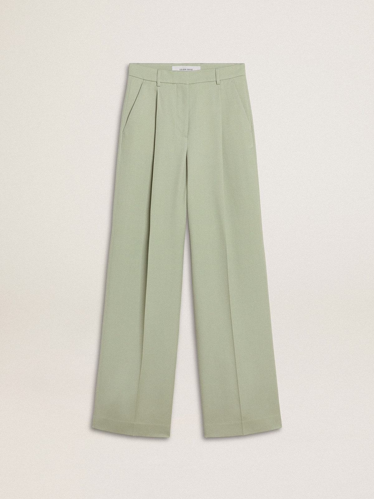 Golden Goose Women's pants in sage-green wool