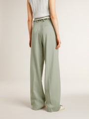 Golden Goose Women's pants in sage-green wool