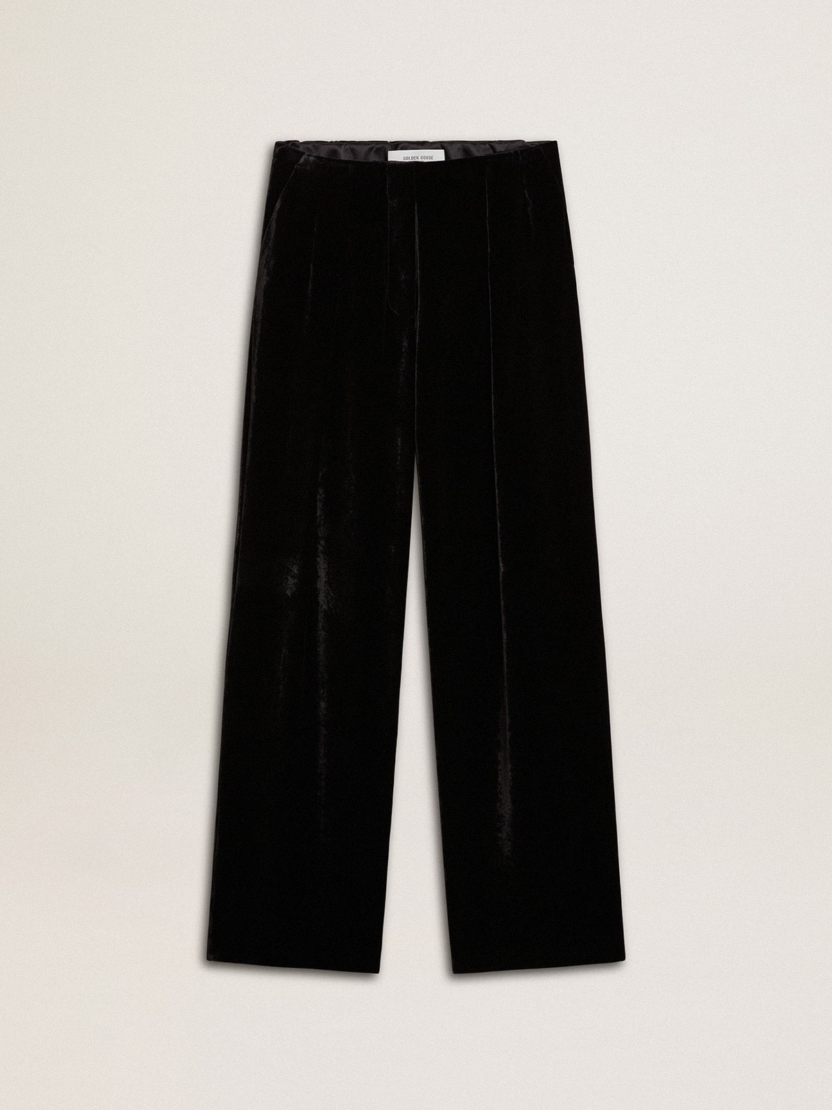 Golden Goose Black velvet-effect pants