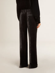 Golden Goose Black velvet-effect pants
