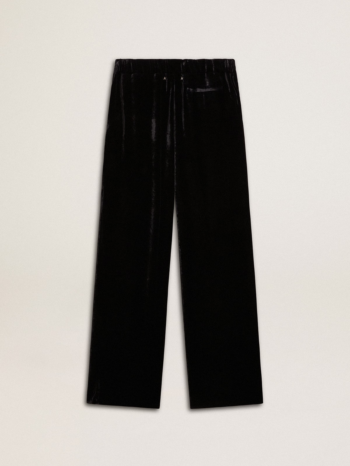 Golden Goose Black velvet-effect pants
