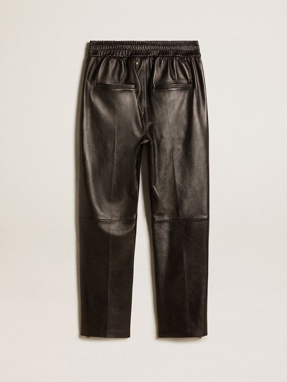 Golden Goose Black joggers in nappa leather with zip at the base
