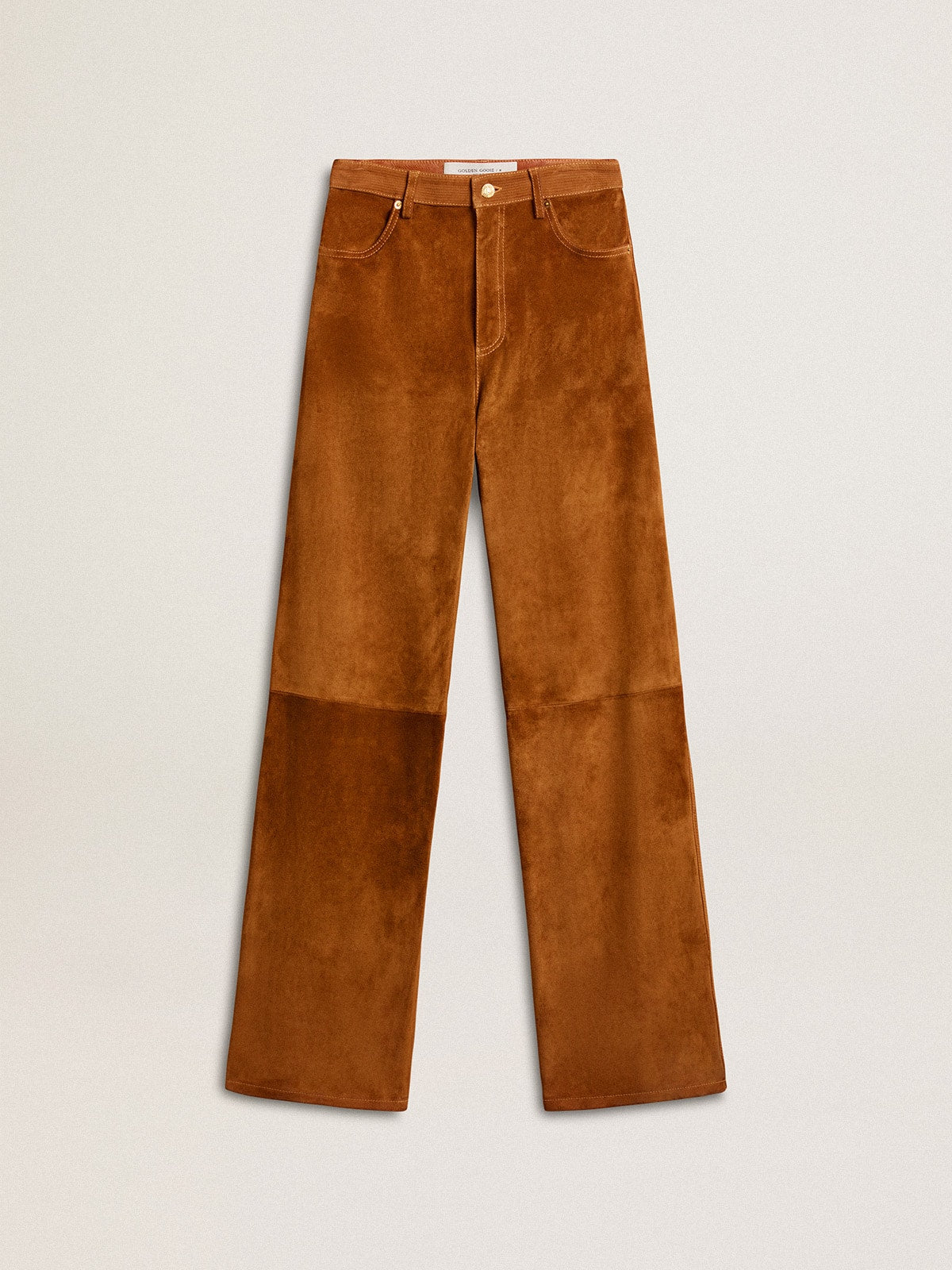 Golden Goose Women's tobacco-colored split leather pants
