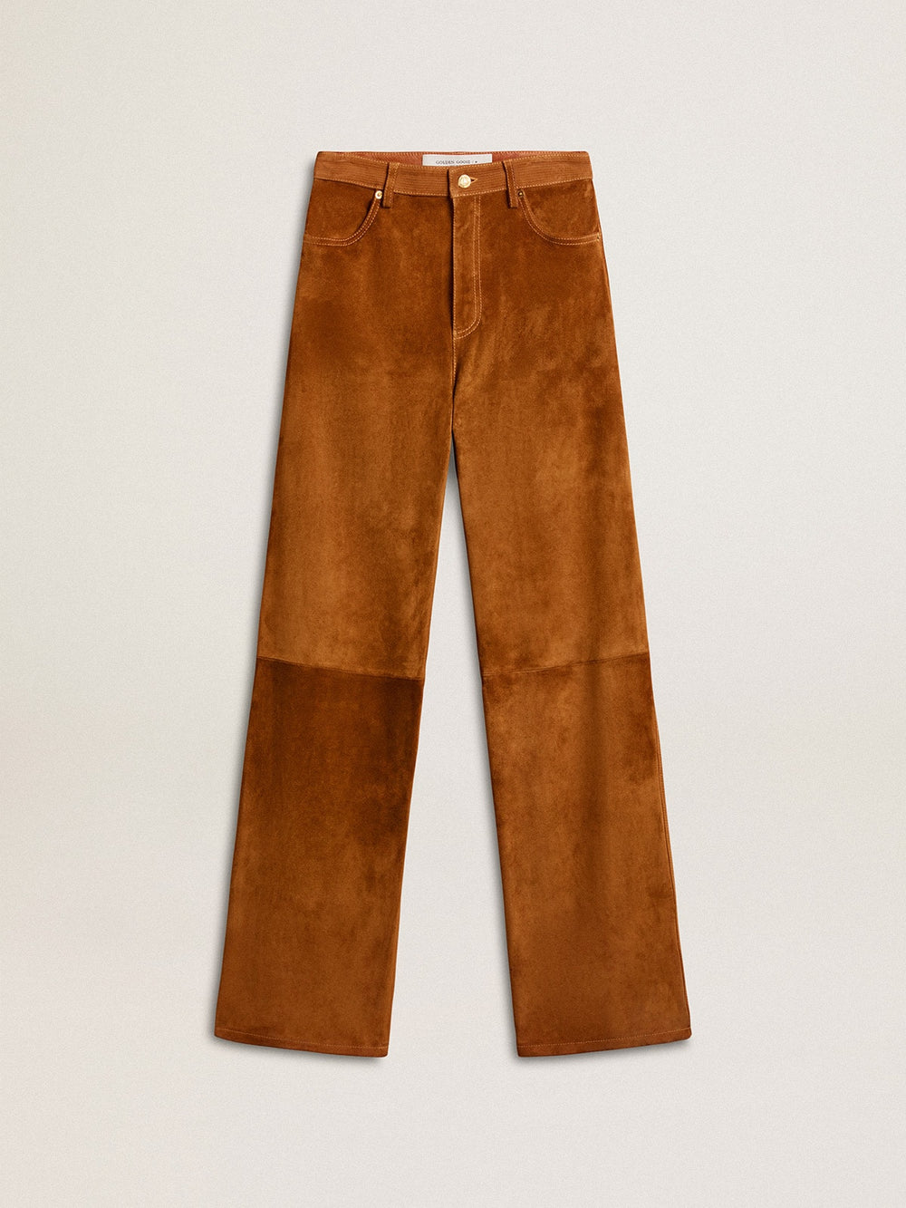Golden Goose Women's tobacco-colored split leather pants