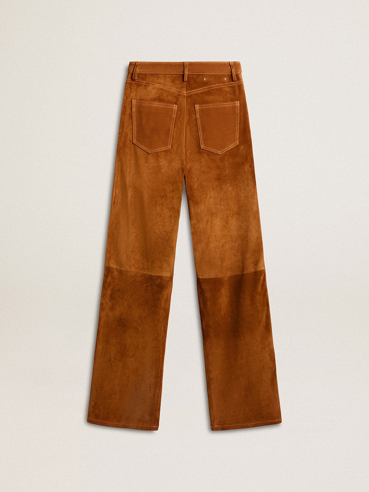 Golden Goose Women's tobacco-colored split leather pants
