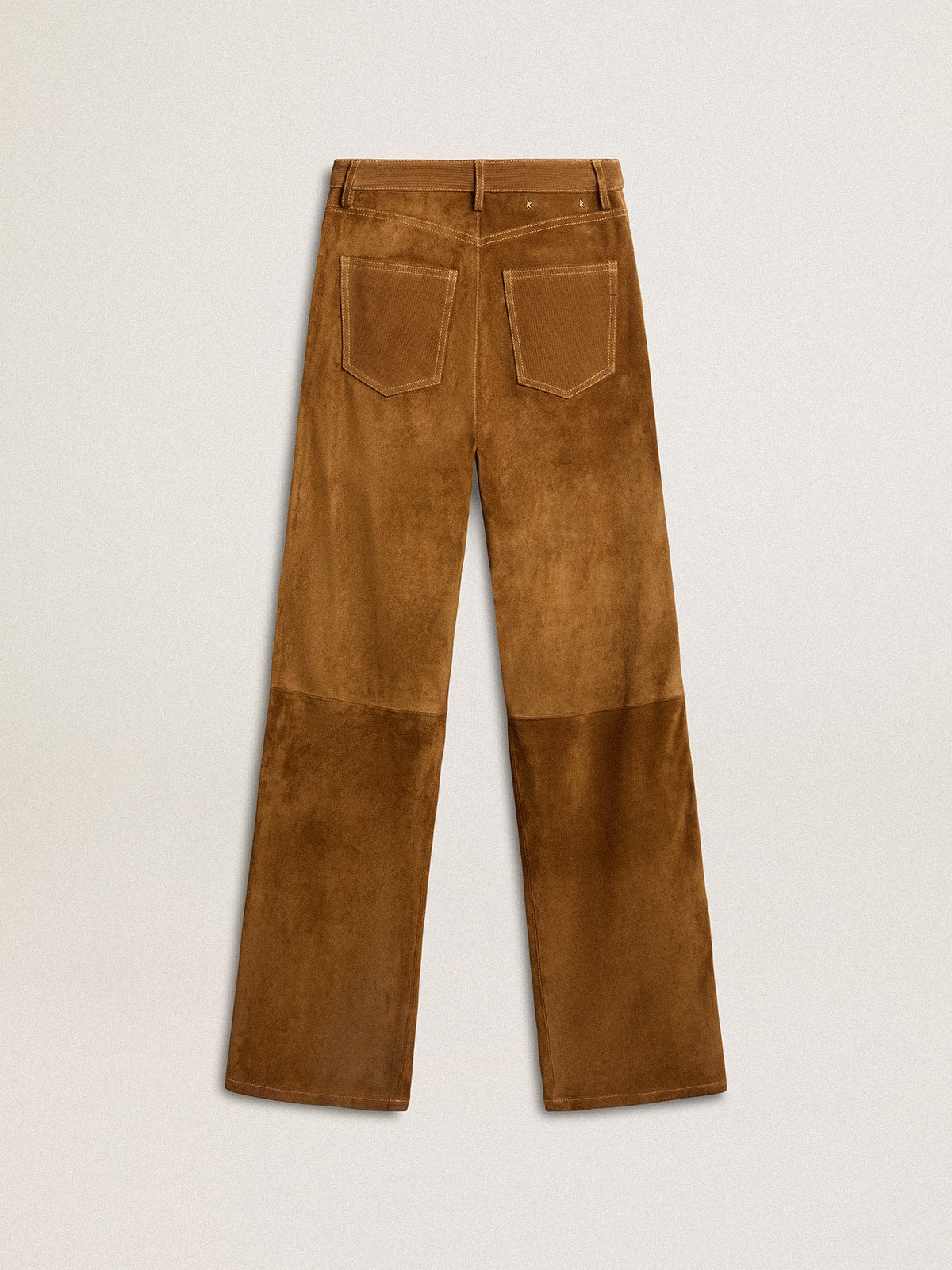 Golden Goose Women's tobacco-colored split leather pants