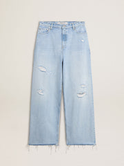 Golden Goose Women’s pants in lived-in effect denim