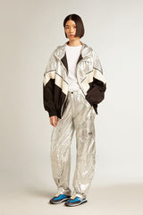 Golden Goose Cargo pants in silver technical fabric