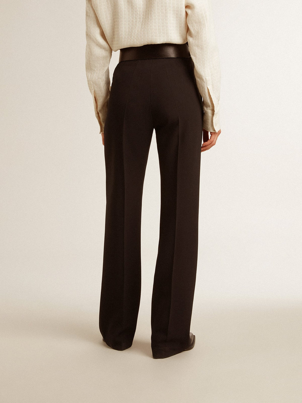 Golden Goose Women’s soft black pants in wool blend