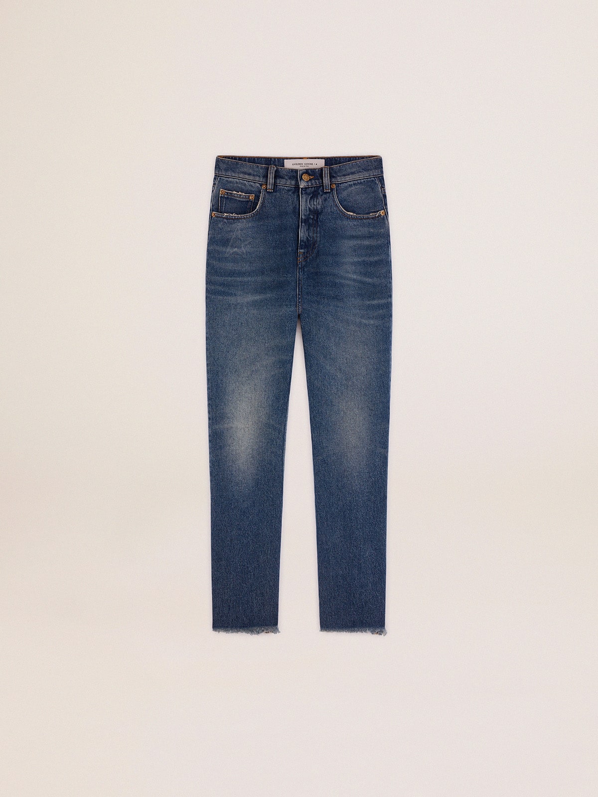 Golden Goose Women's cropped flared jeans with medium wash