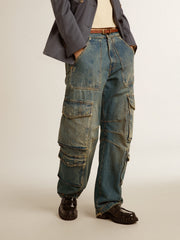 Golden Goose Blue jeans with a distressed finish