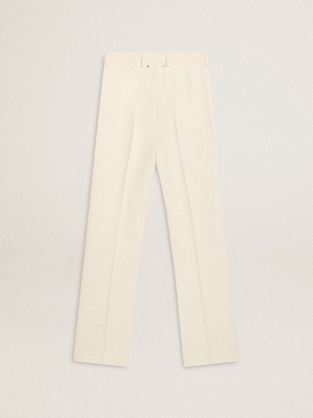 Golden Goose Women's loose pants in worn-white tailored fabric