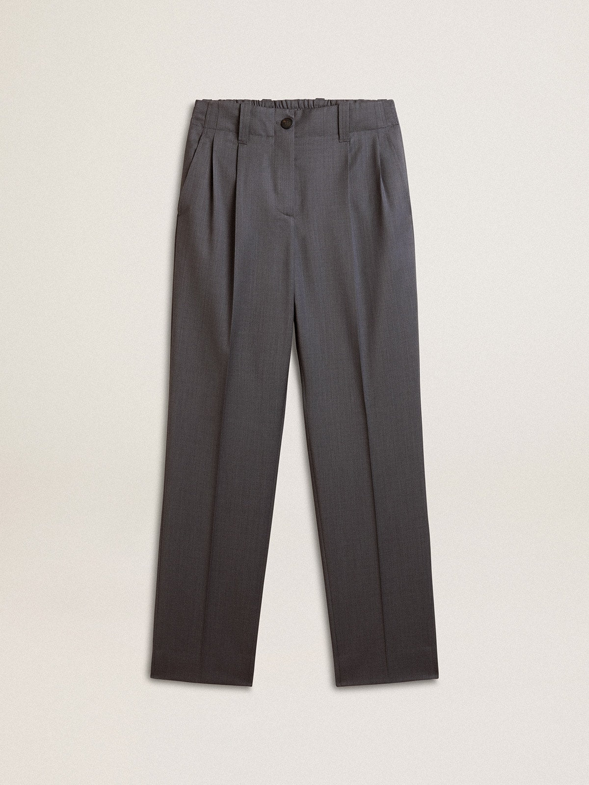 Golden Goose Women's loose pants in baby blue wool