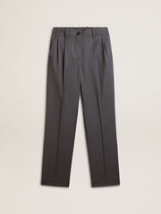 Golden Goose Women's loose pants in baby blue wool