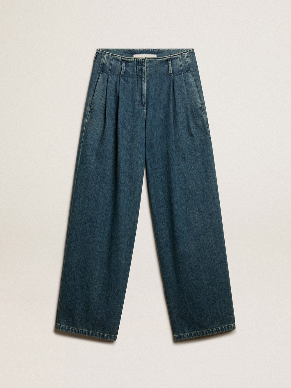 Golden Goose Women’s blue cotton pleated pants