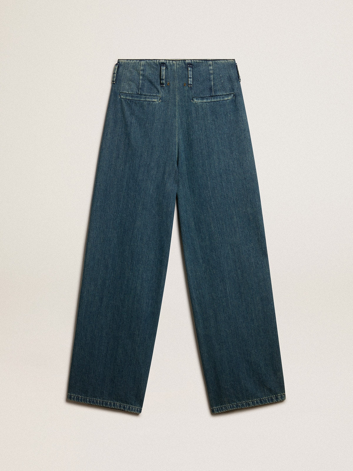 Golden Goose Women’s blue cotton pleated pants