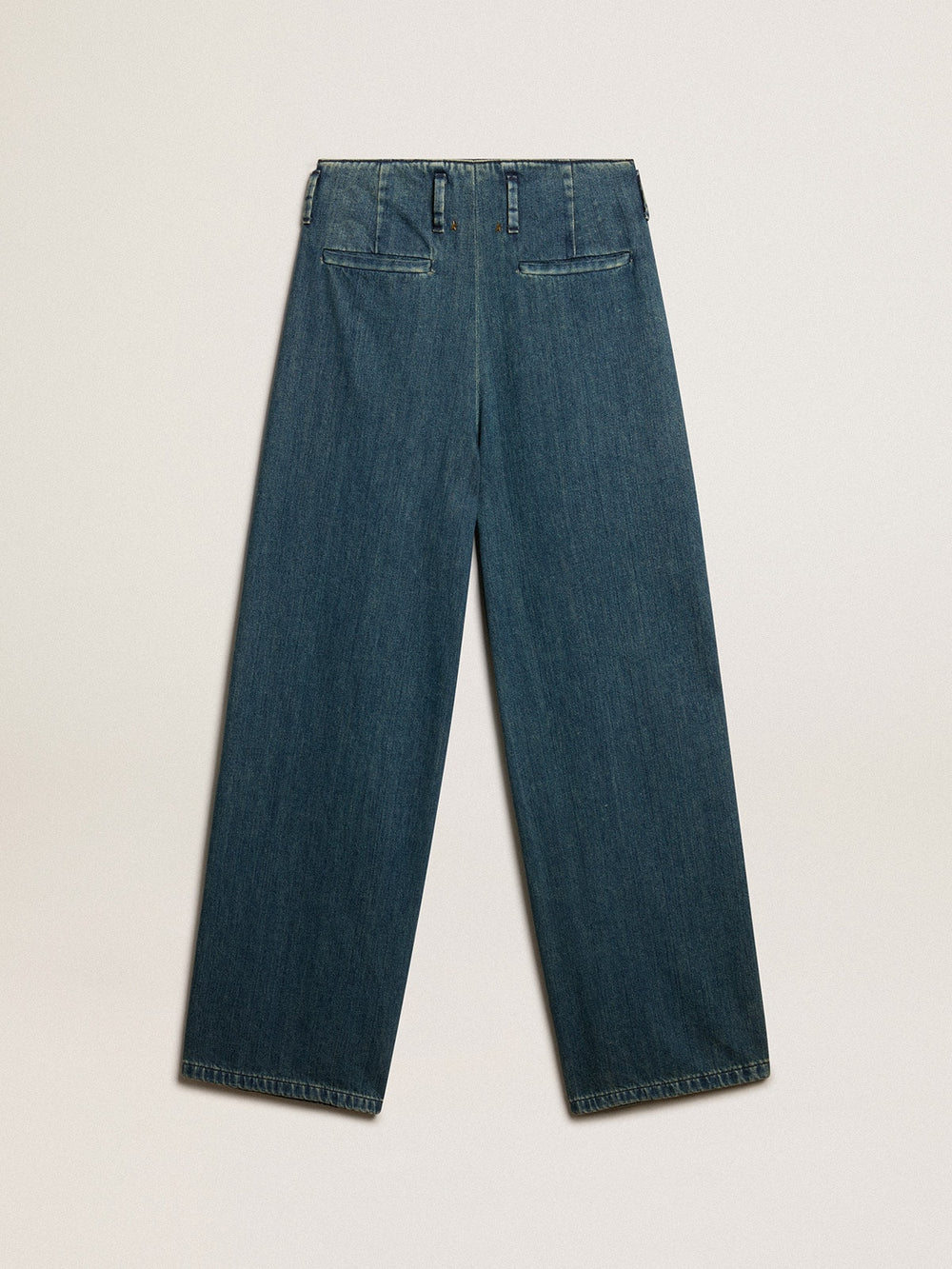 Golden Goose Women’s blue cotton pleated pants