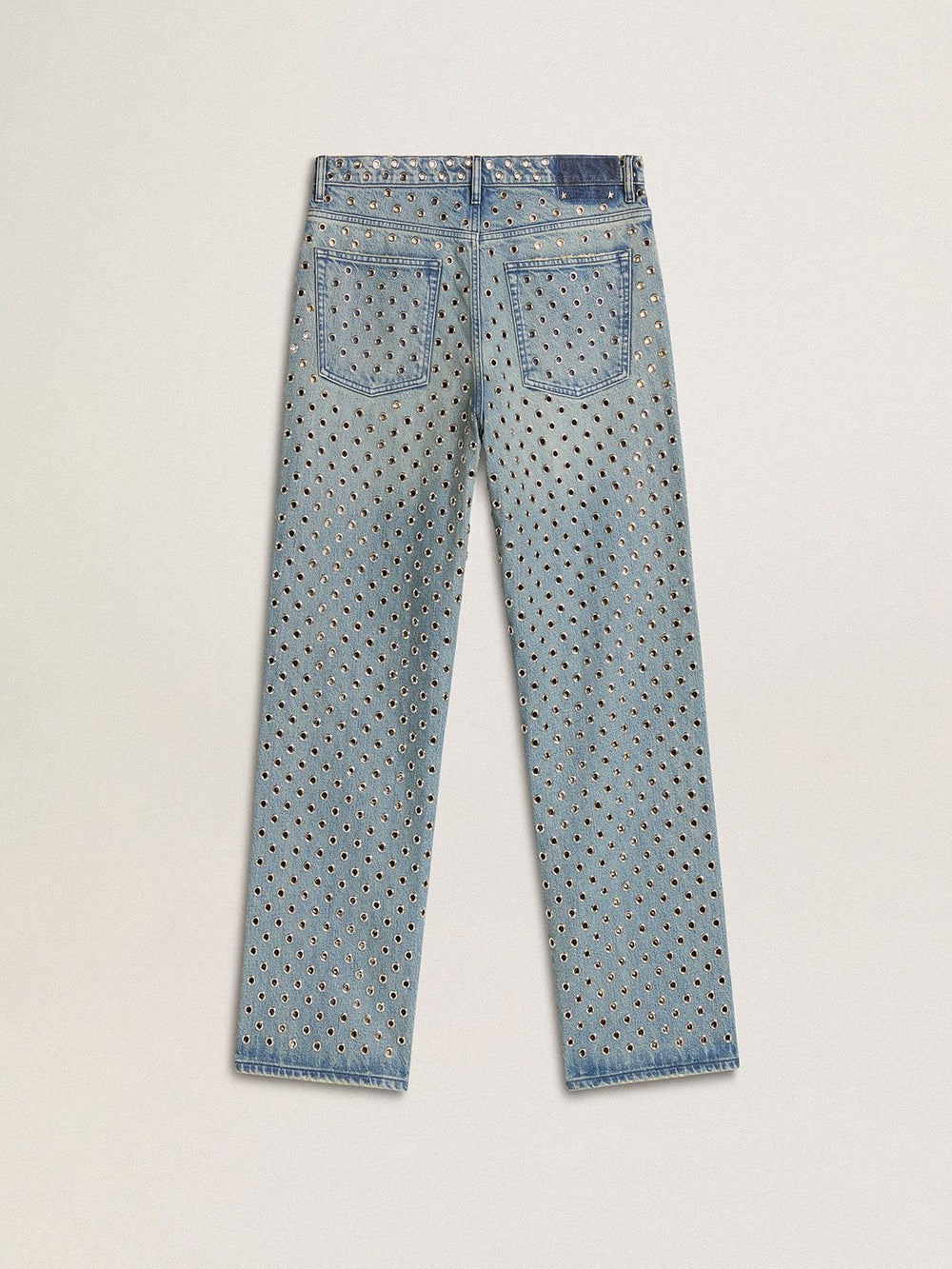 Golden Goose Women's washed jeans with all-over eyelets