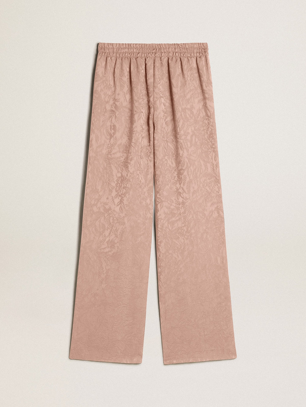 Golden Goose Women's pink viscose pants with floral pattern