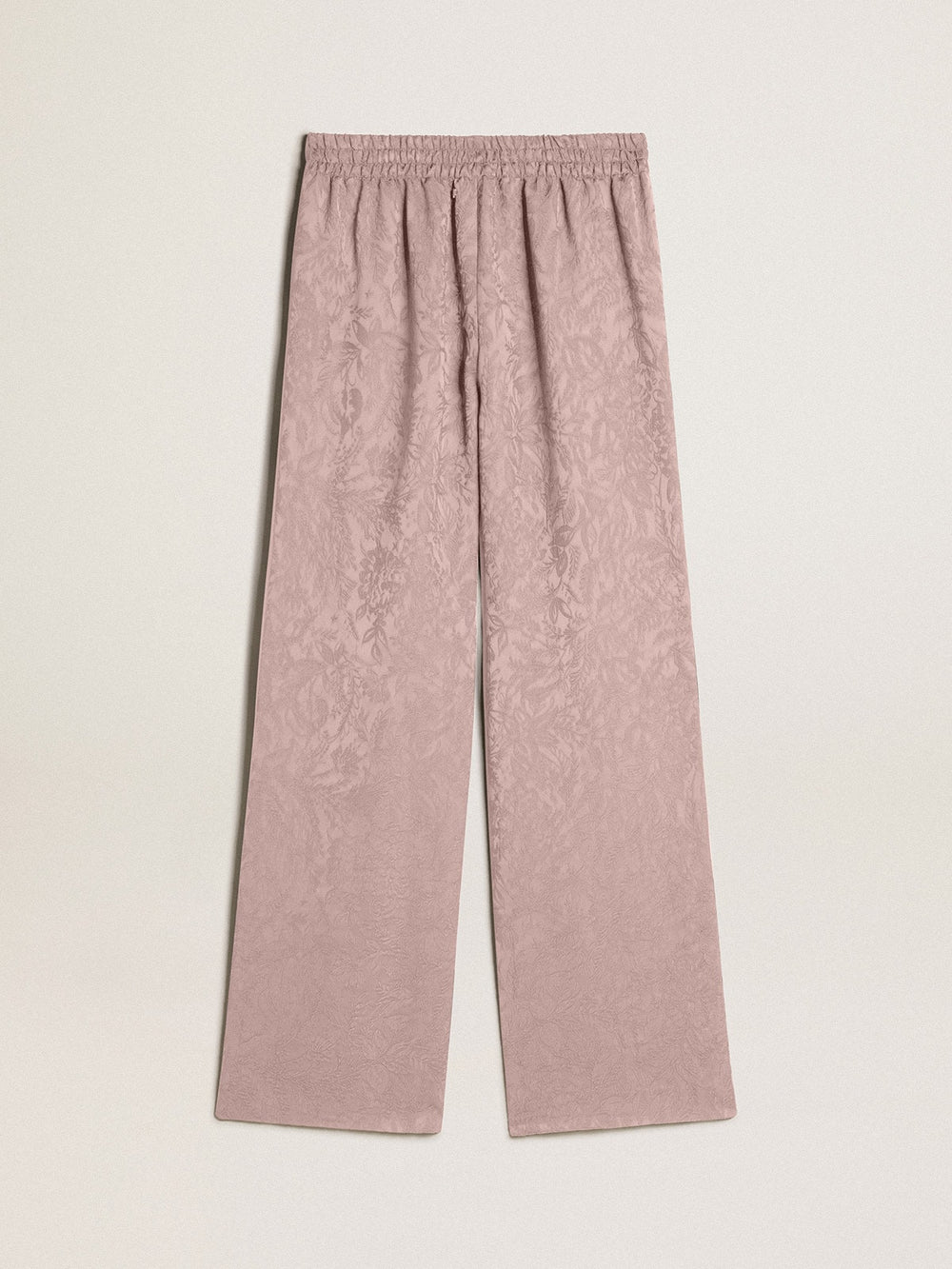 Golden Goose Women's pink viscose pants with floral pattern