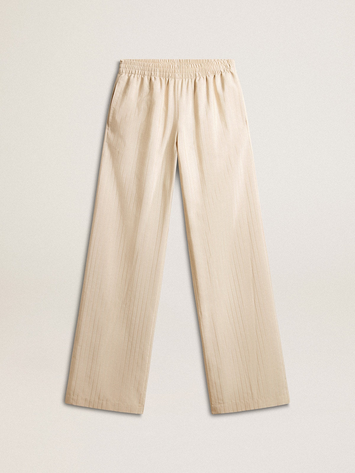 Golden Goose Women's light beige silk and viscose joggers
