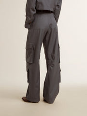Golden Goose Women's cargo pants in baby blue wool
